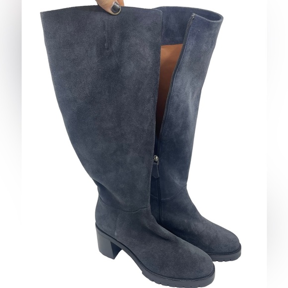 Roberto Festo Blue/ grey suede Heeled Boots made in Italy size 36 - Picture 1 of 16